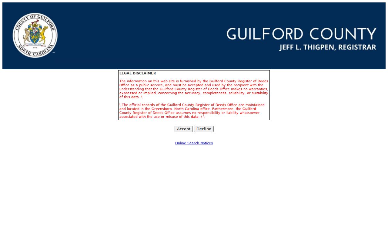 Kernersville people search in the Guilford County recorded instrument index